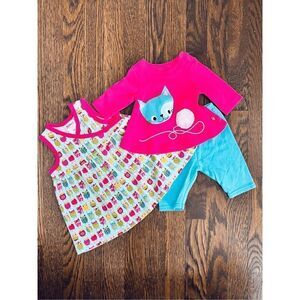Zutano Baby Girl Infant 0-6 Months Knit Dress Top Pants Clothing Lot Bundle
